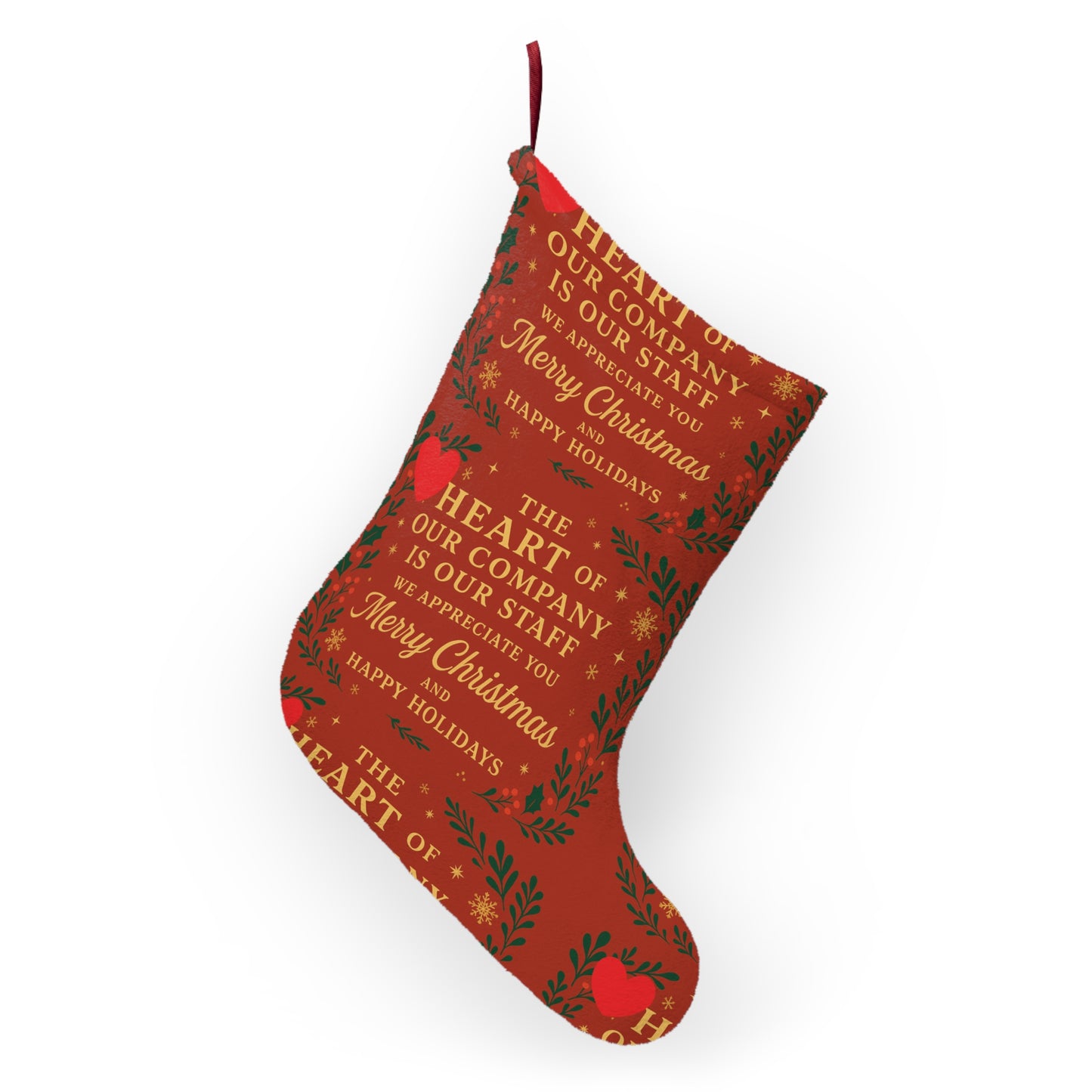 Our Staff-the Heart of Our Company Christmas With a Meaning Christmas Stocking