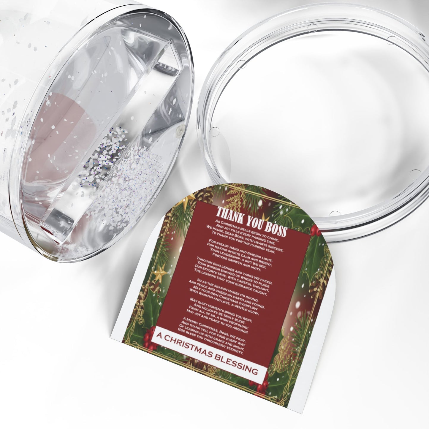 Thank You Boss: Christmas Snow Globe Blessing Gift for Boss