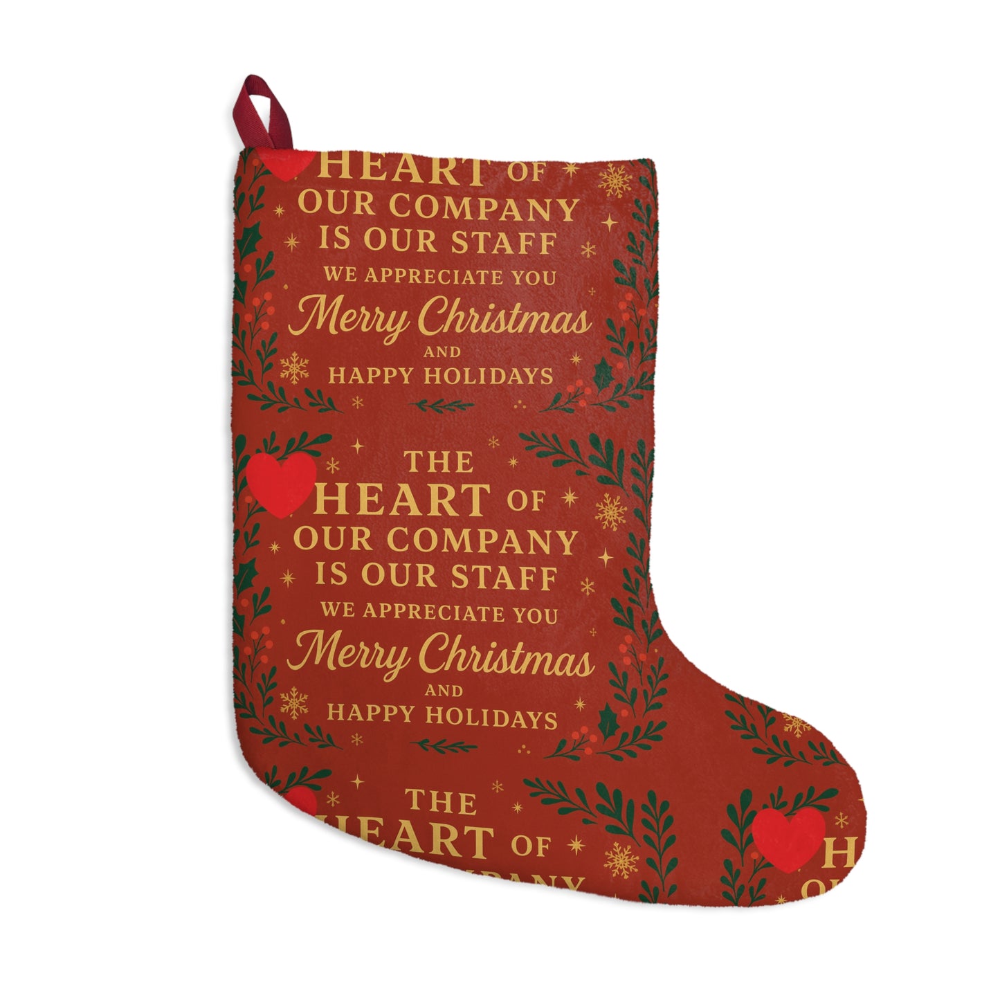 Our Staff-the Heart of Our Company Christmas With a Meaning Christmas Stocking