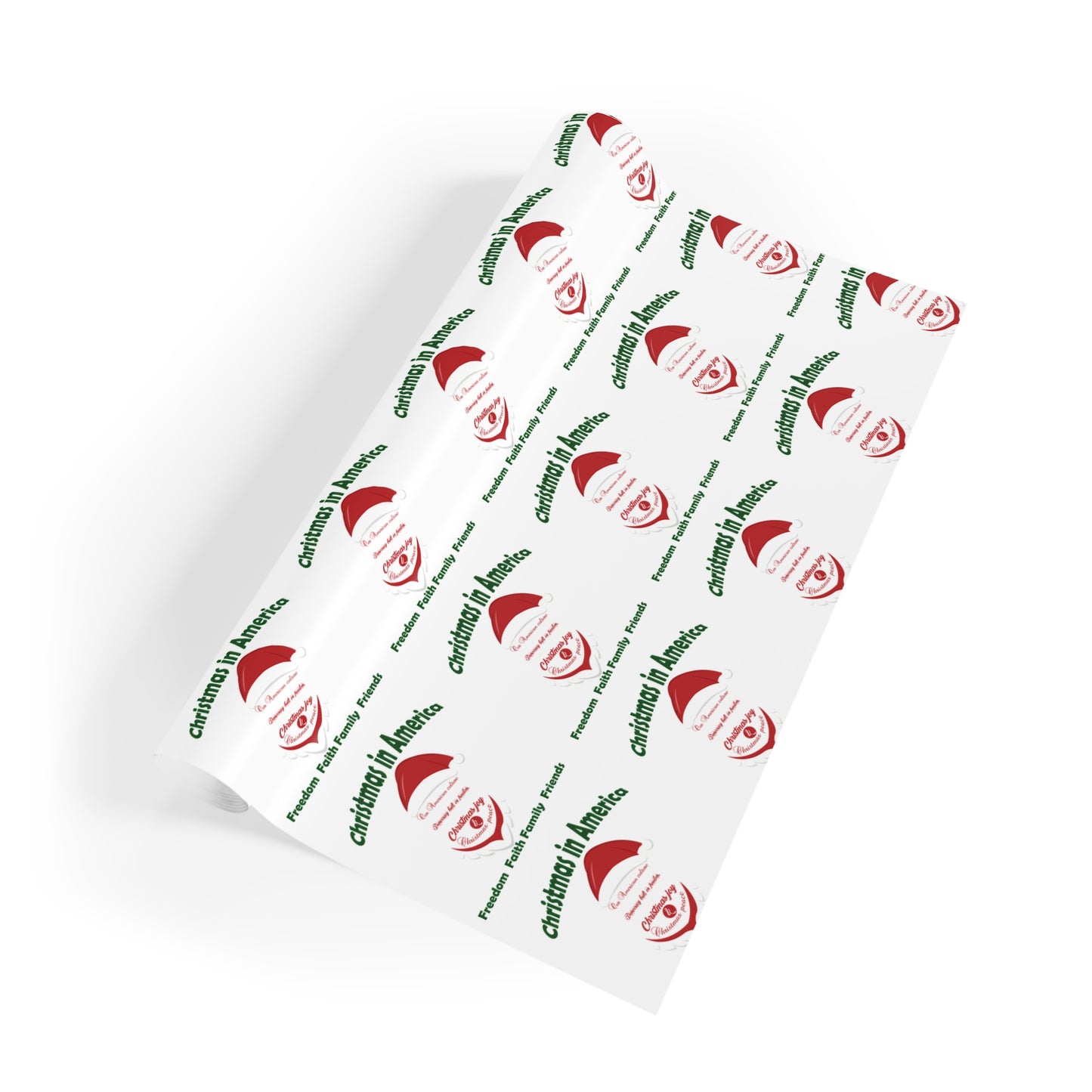 Wrapping Paper: Christmas In America: Freedom, Faith, Family Friends