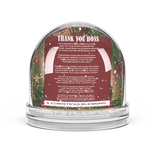 Thank You Boss: Christmas Snow Globe Blessing  Gift for Boss