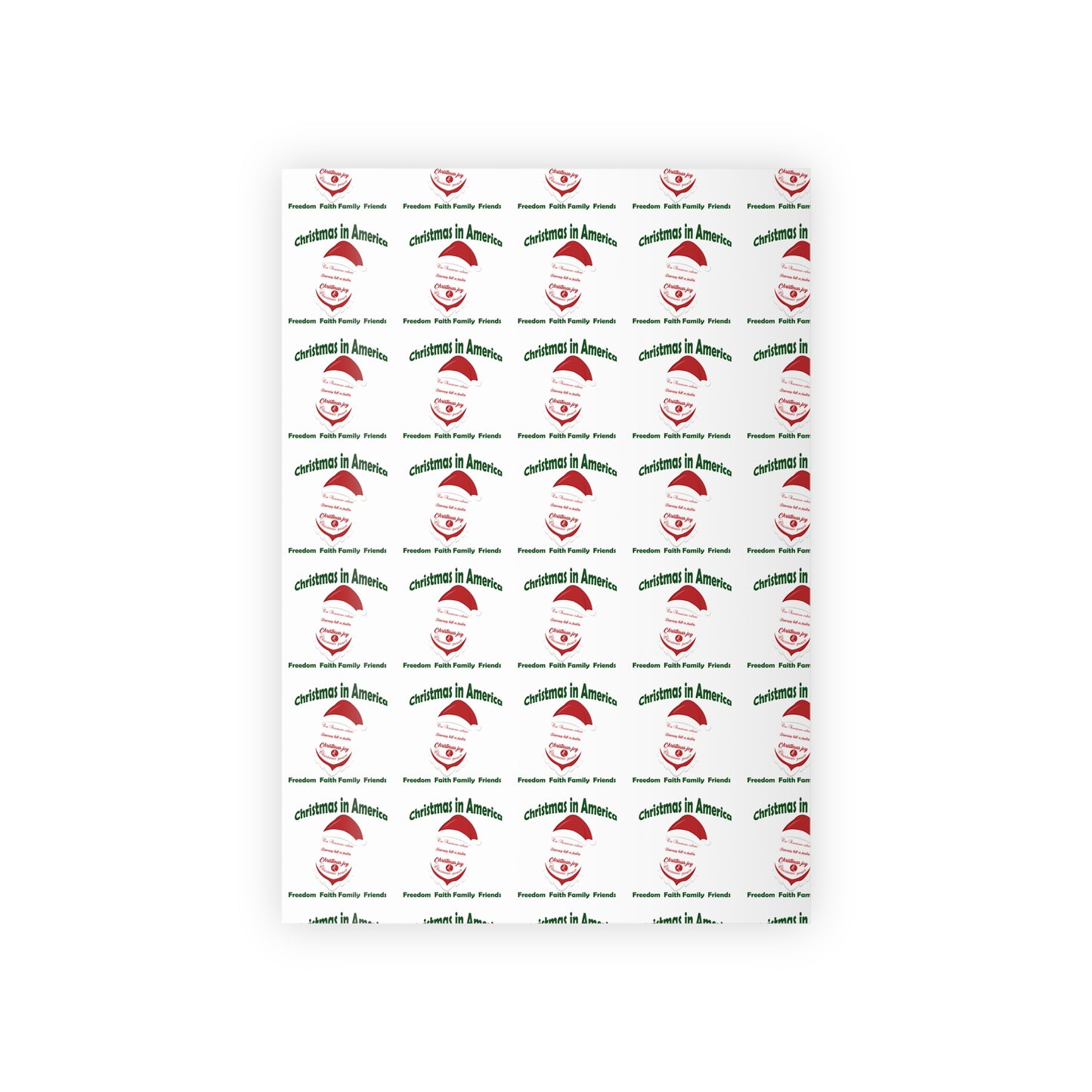 Wrapping Paper: Christmas In America: Freedom, Faith, Family Friends